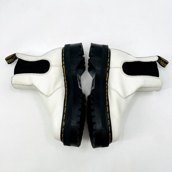 Dr. Martens white leather platform chelsea boots - Picture 2 of 7